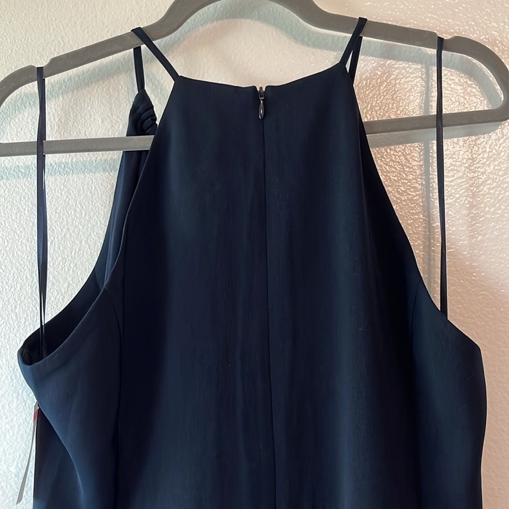 SHONA JOY: Core High Neck Ruched Navy Dress (NWT) - Picture 10 of 10